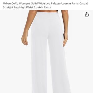 Women's Solid Wide Leg Lounge Pants Casual Straight Leg High Waist Stretch Pants